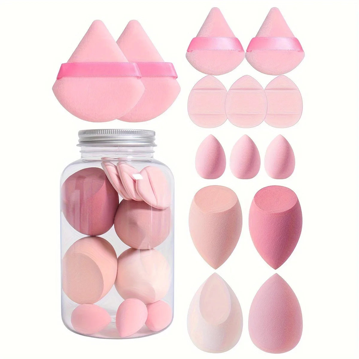 14 Pcs Makeup Sponge Powder Press Puffs Set