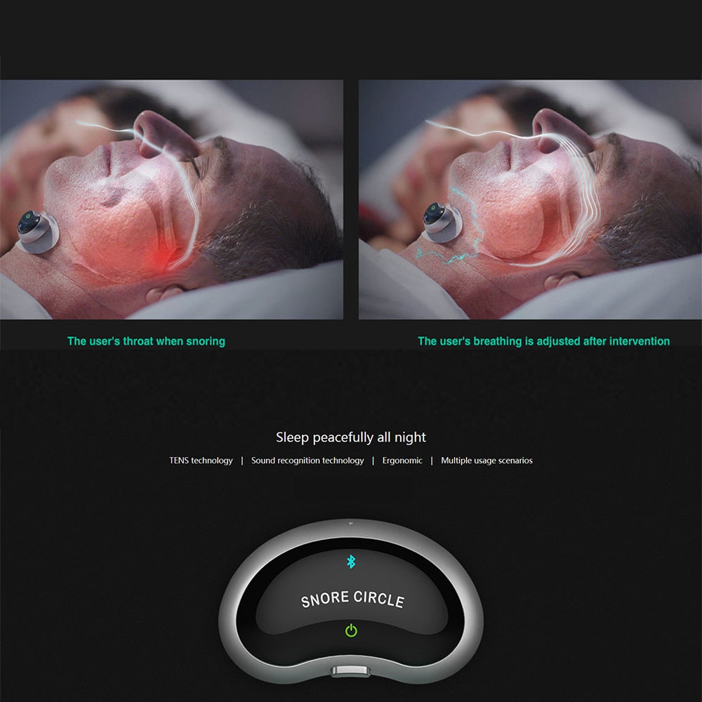 Biosensor anti snore Sleeping Aid with App