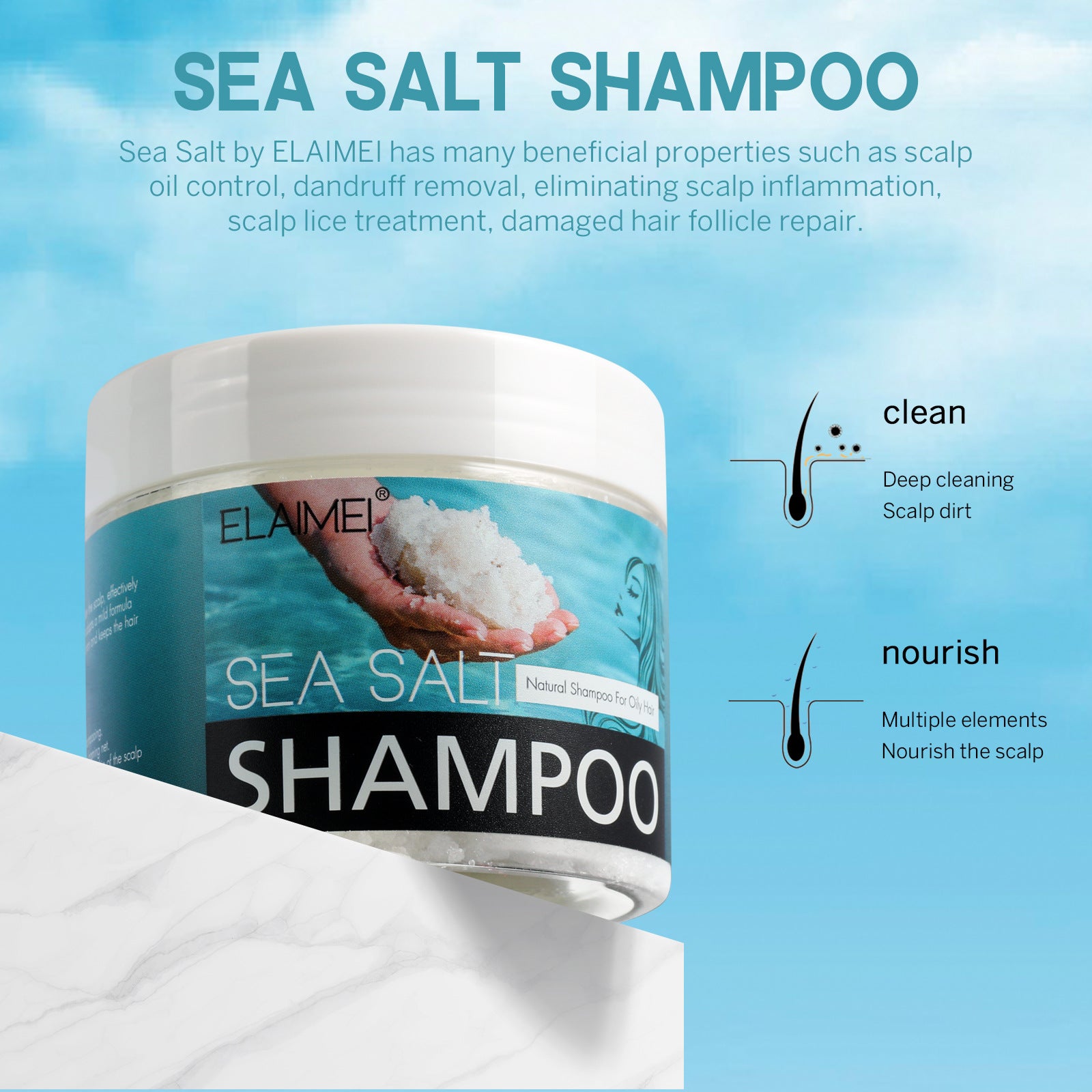 ELAIMEI Sea Salt Shampoo