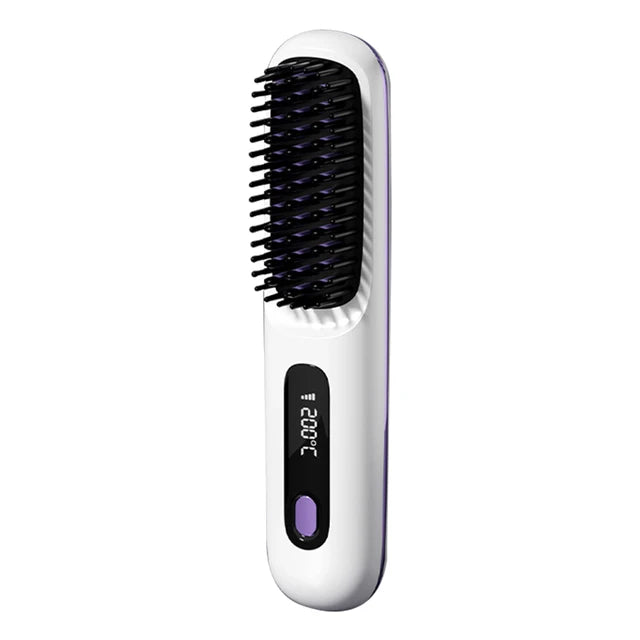 LCD wireless straightening comb